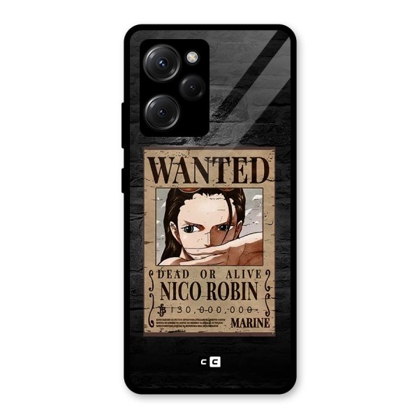 Nico Robin Wanted Glass Back Case for Poco X5 Pro