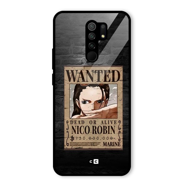 Nico Robin Wanted Glass Back Case for Redmi 9 Prime