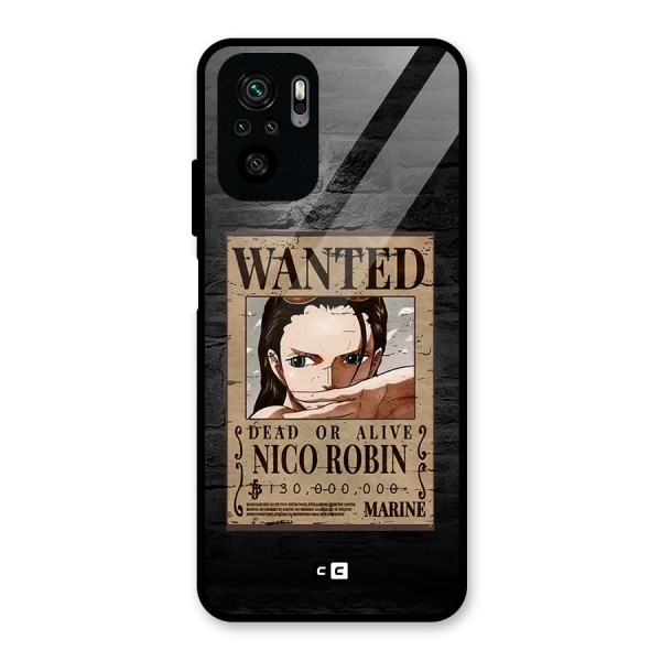 Nico Robin Wanted Glass Back Case for Redmi Note 10