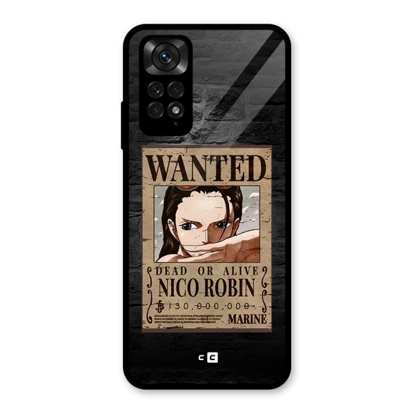 Nico Robin Wanted Glass Back Case for Redmi Note 11S