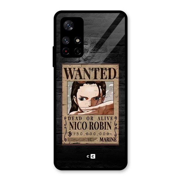 Nico Robin Wanted Glass Back Case for Redmi Note 11T 5G