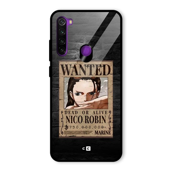 Nico Robin Wanted Glass Back Case for Redmi Note 8