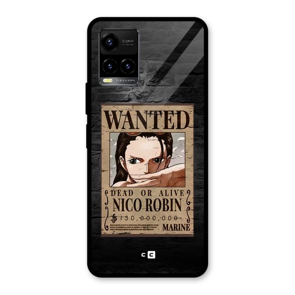 Nico Robin Wanted Glass Back Case for Vivo Y21G