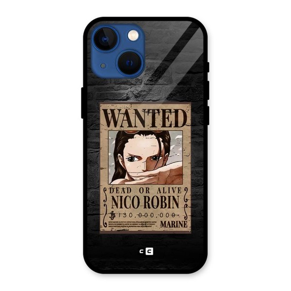 Nico Robin Wanted Glass Back Case for iPhone 13 Mini