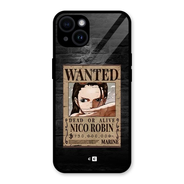 Nico Robin Wanted Glass Back Case for iPhone 14