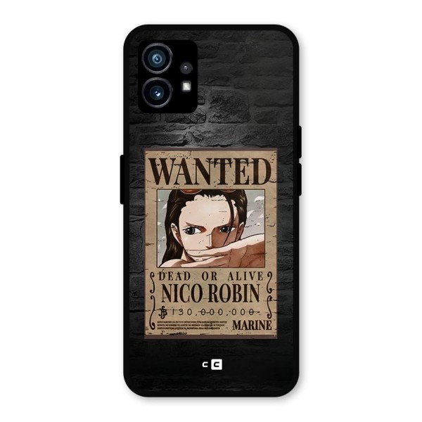 Nico Robin Wanted Metal Back Case for Nothing Phone 1