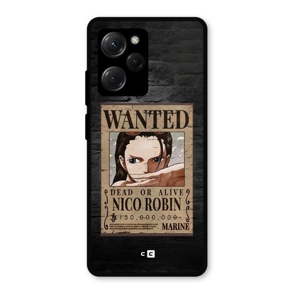 Nico Robin Wanted Metal Back Case for Poco X5 Pro