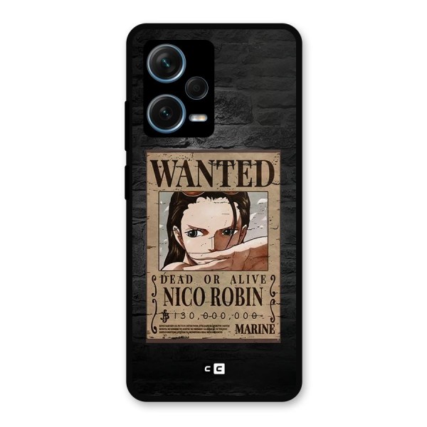 Nico Robin Wanted Metal Back Case for Redmi Note 12 Pro Plus 5G