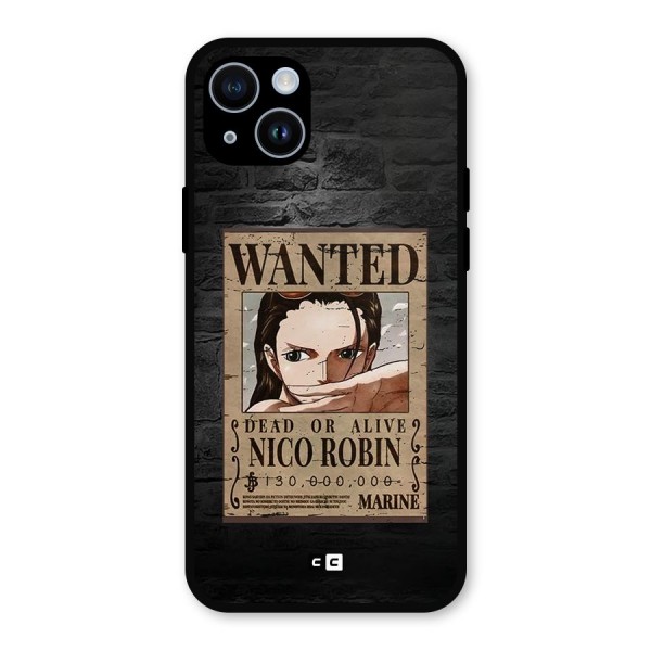 Nico Robin Wanted Metal Back Case for iPhone 14