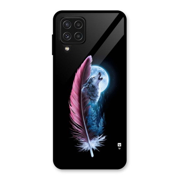 Night Howler Glass Back Case for Galaxy A22 4G