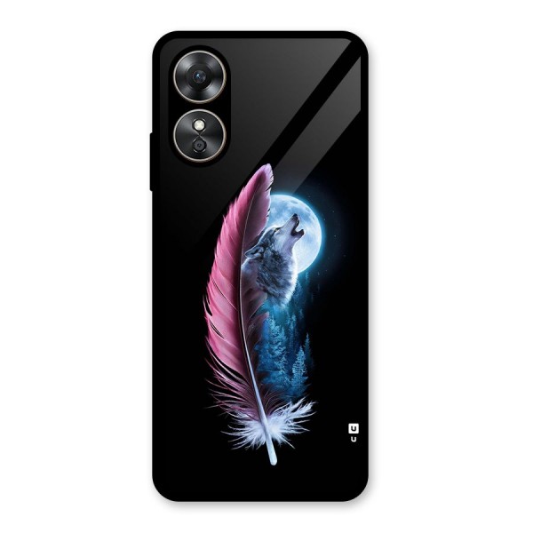 Night Howler Glass Back Case for Oppo A17