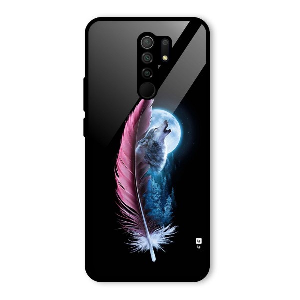 Night Howler Glass Back Case for Redmi 9 Prime