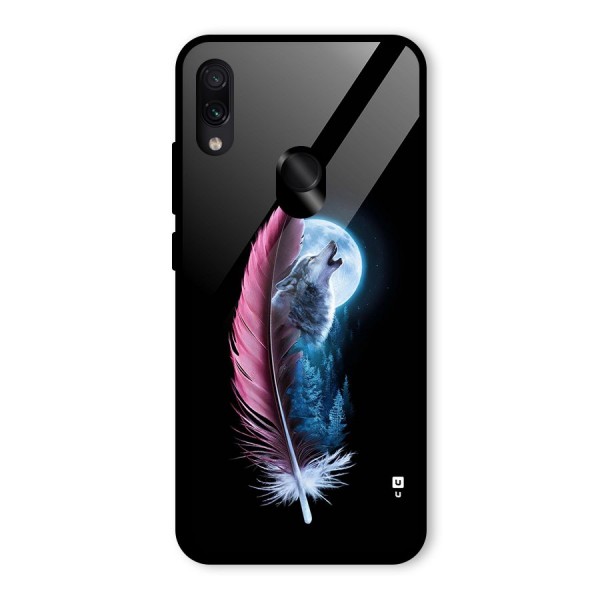 Night Howler Glass Back Case for Redmi Note 7