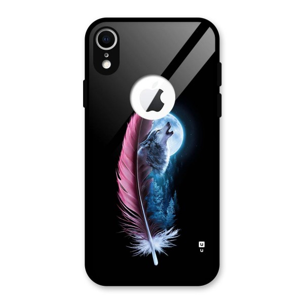 Night Howler Glass Back Case for iPhone XR Logo Cut