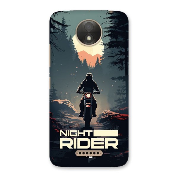 Night Rider Back Case for Moto C Plus