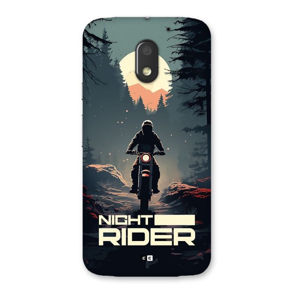 Night Rider Back Case for Moto E3 Power