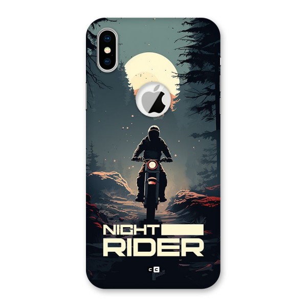 Night Rider Back Case for iPhone XS Logo Cut