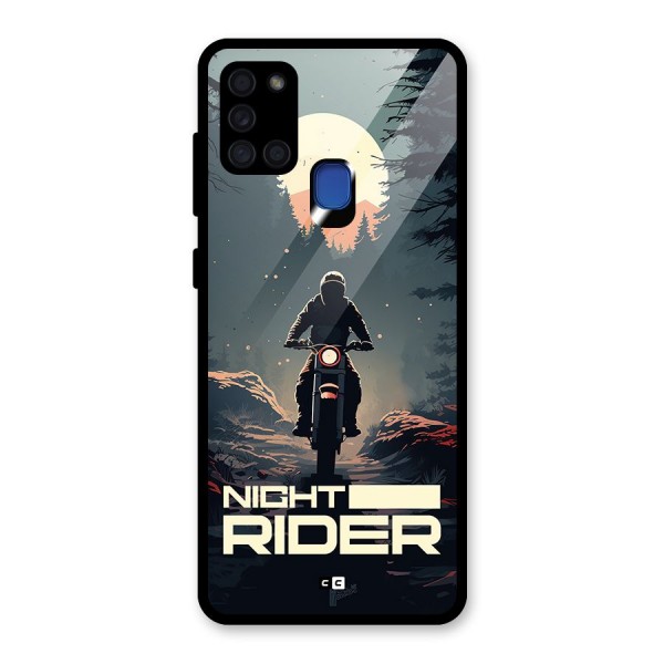 Night Rider Glass Back Case for Galaxy A21s