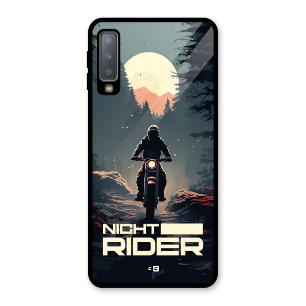 Night Rider Glass Back Case for Galaxy A7 (2018)