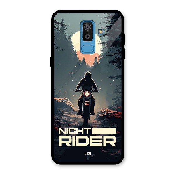 Night Rider Glass Back Case for Galaxy J8