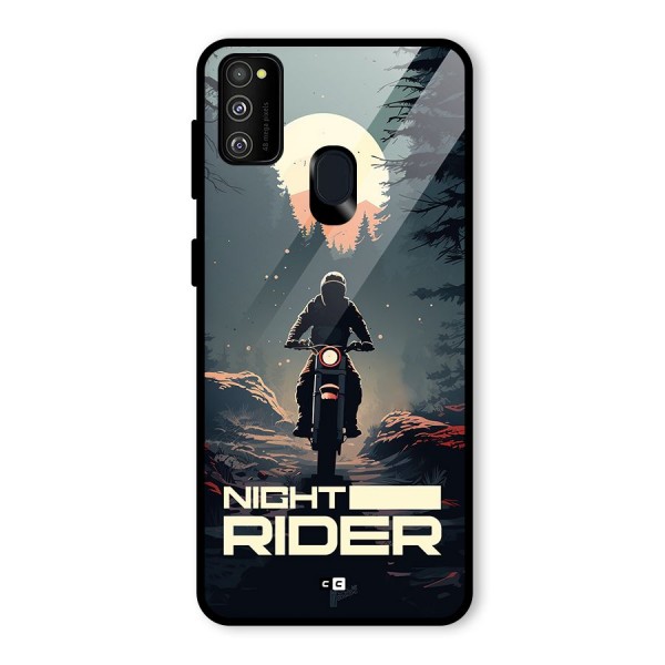 Night Rider Glass Back Case for Galaxy M21