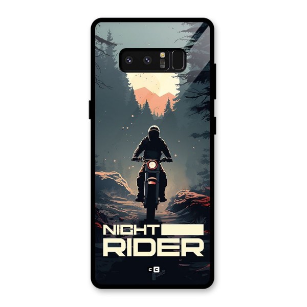 Night Rider Glass Back Case for Galaxy Note 8