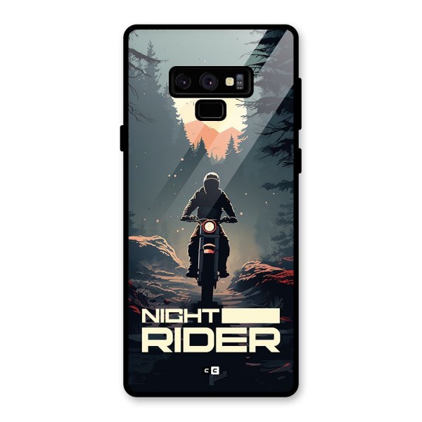 Night Rider Glass Back Case for Galaxy Note 9