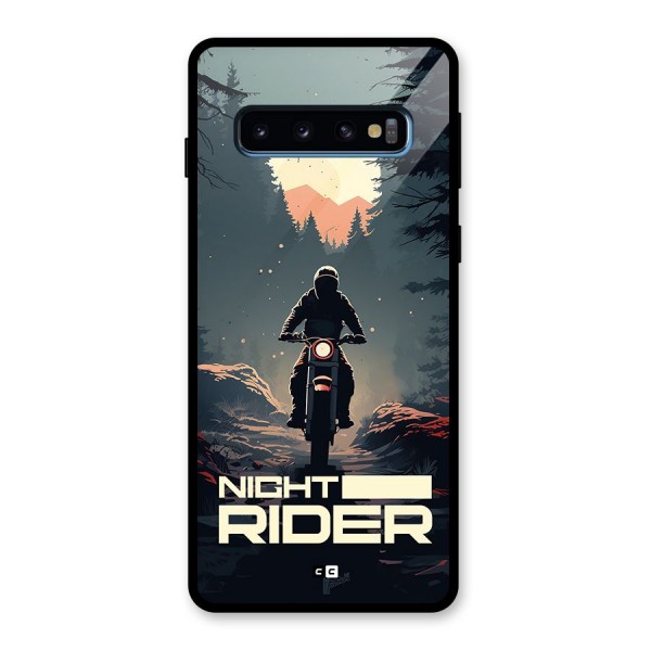 Night Rider Glass Back Case for Galaxy S10