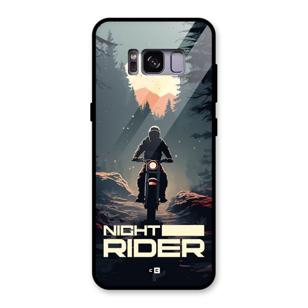 Night Rider Glass Back Case for Galaxy S8