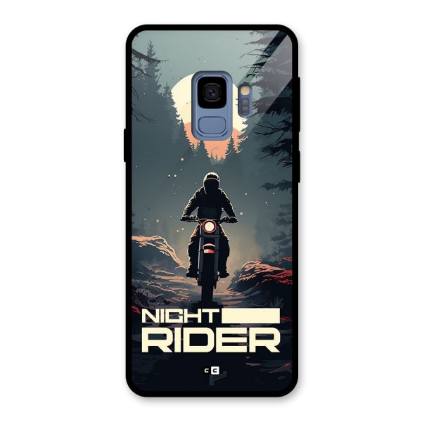 Night Rider Glass Back Case for Galaxy S9