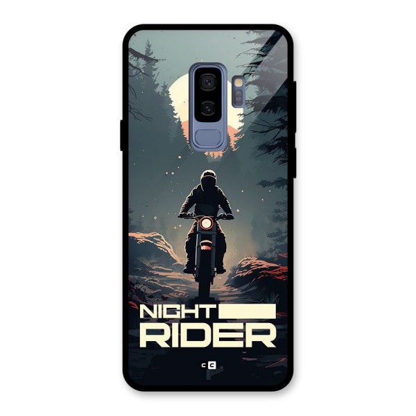 Night Rider Glass Back Case for Galaxy S9 Plus