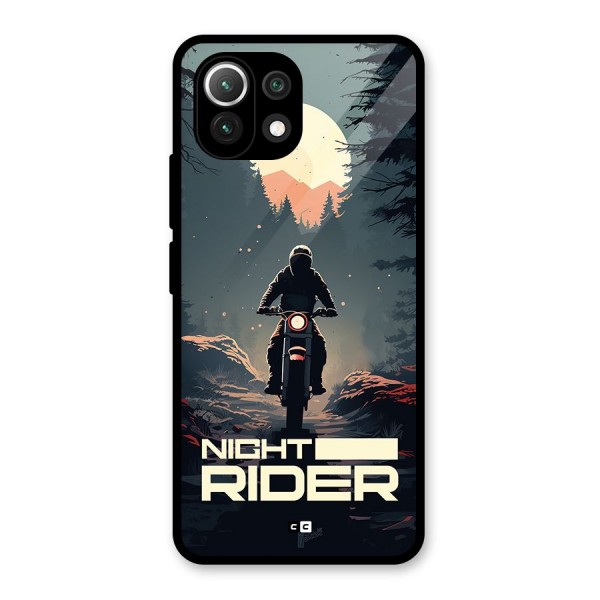 Night Rider Glass Back Case for Mi 11 Lite