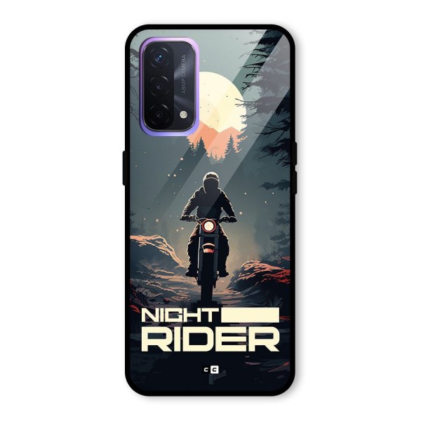 Night Rider Glass Back Case for Oppo A74 5G