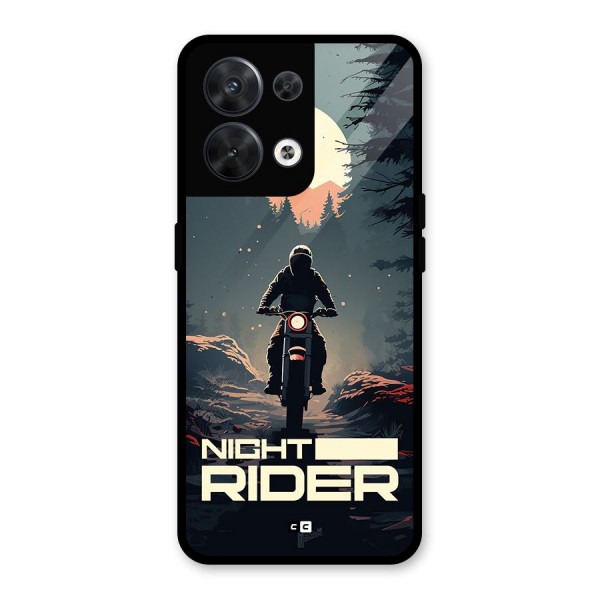 Night Rider Glass Back Case for Oppo Reno8 5G