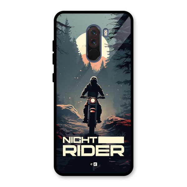 Night Rider Glass Back Case for Poco F1