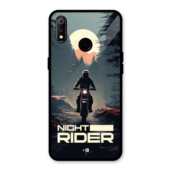 Night Rider Glass Back Case for Realme 3