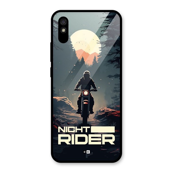 Night Rider Glass Back Case for Redmi 9i