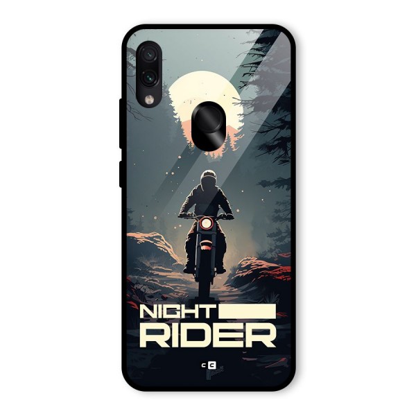 Night Rider Glass Back Case for Redmi Note 7