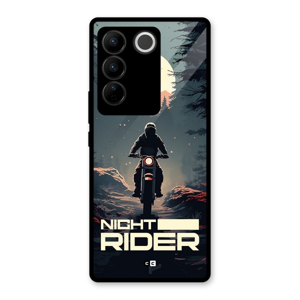 Night Rider Glass Back Case for Vivo V27