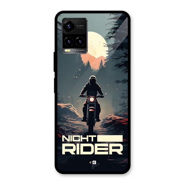 Night Rider Glass Back Case for Vivo Y21A