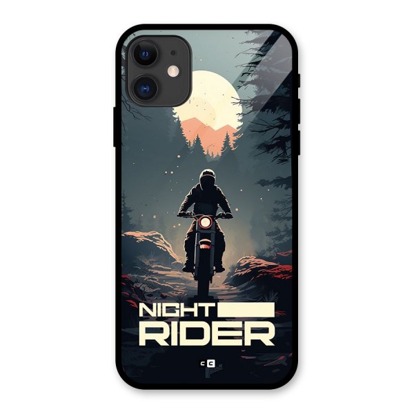 Night Rider Glass Back Case for iPhone 11