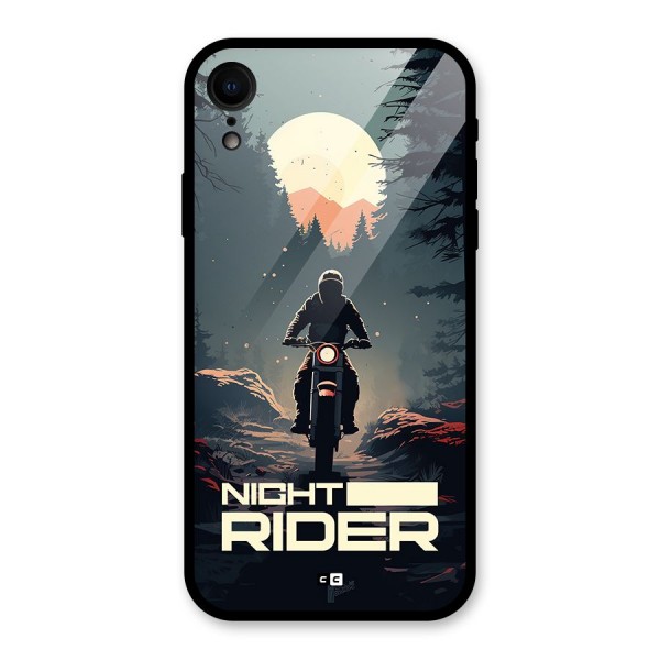 Night Rider Glass Back Case for iPhone XR