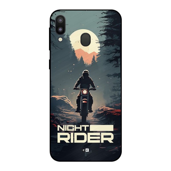 Night Rider Metal Back Case for Galaxy M20