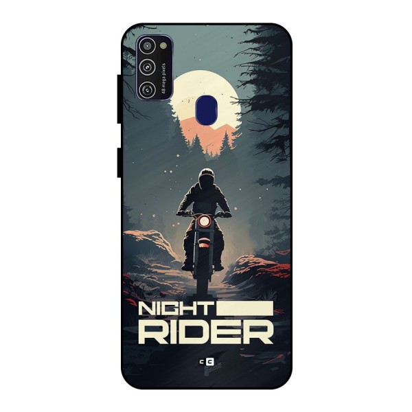 Night Rider Metal Back Case for Galaxy M21