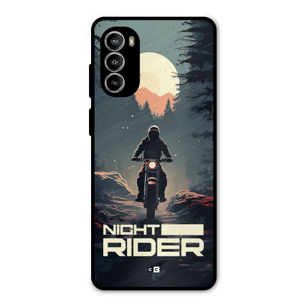 Night Rider Metal Back Case for Moto G52