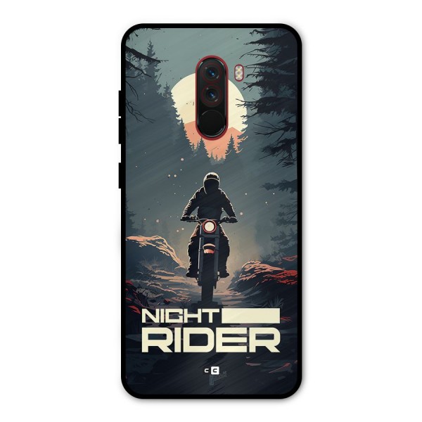 Night Rider Metal Back Case for Poco F1