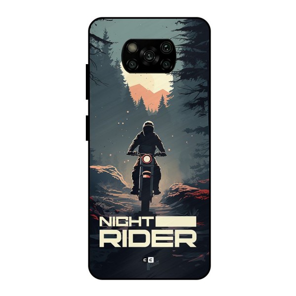 Night Rider Metal Back Case for Poco X3