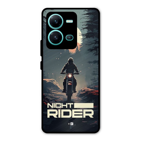 Night Rider Metal Back Case for Vivo V25