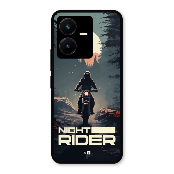 Night Rider Metal Back Case for Vivo Y22s