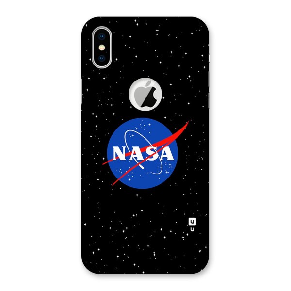 Night Sky NASA Back Case for iPhone XS Logo Cut